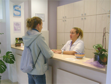 recepción clínica Sanares